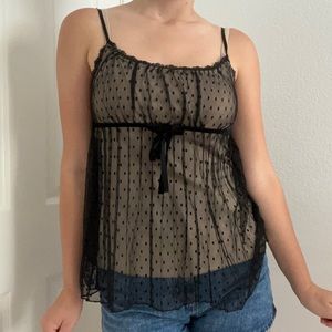 Babydoll sheer top